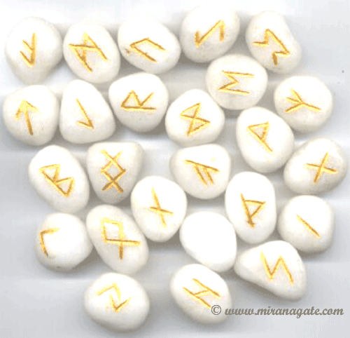 White Quartz Rune set Manufacturer Supplier Wholesale Exporter Importer Buyer Trader Retailer in Khambhat Gujarat India